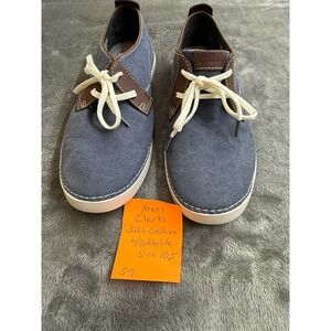 Clarks Neelix Vibe Boat Shoe Soft Cushion W/Ortholite Blue Denim Mens size 10.5M